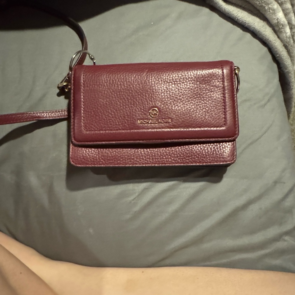 Michael Kors Wine Leather Crossbody Bag